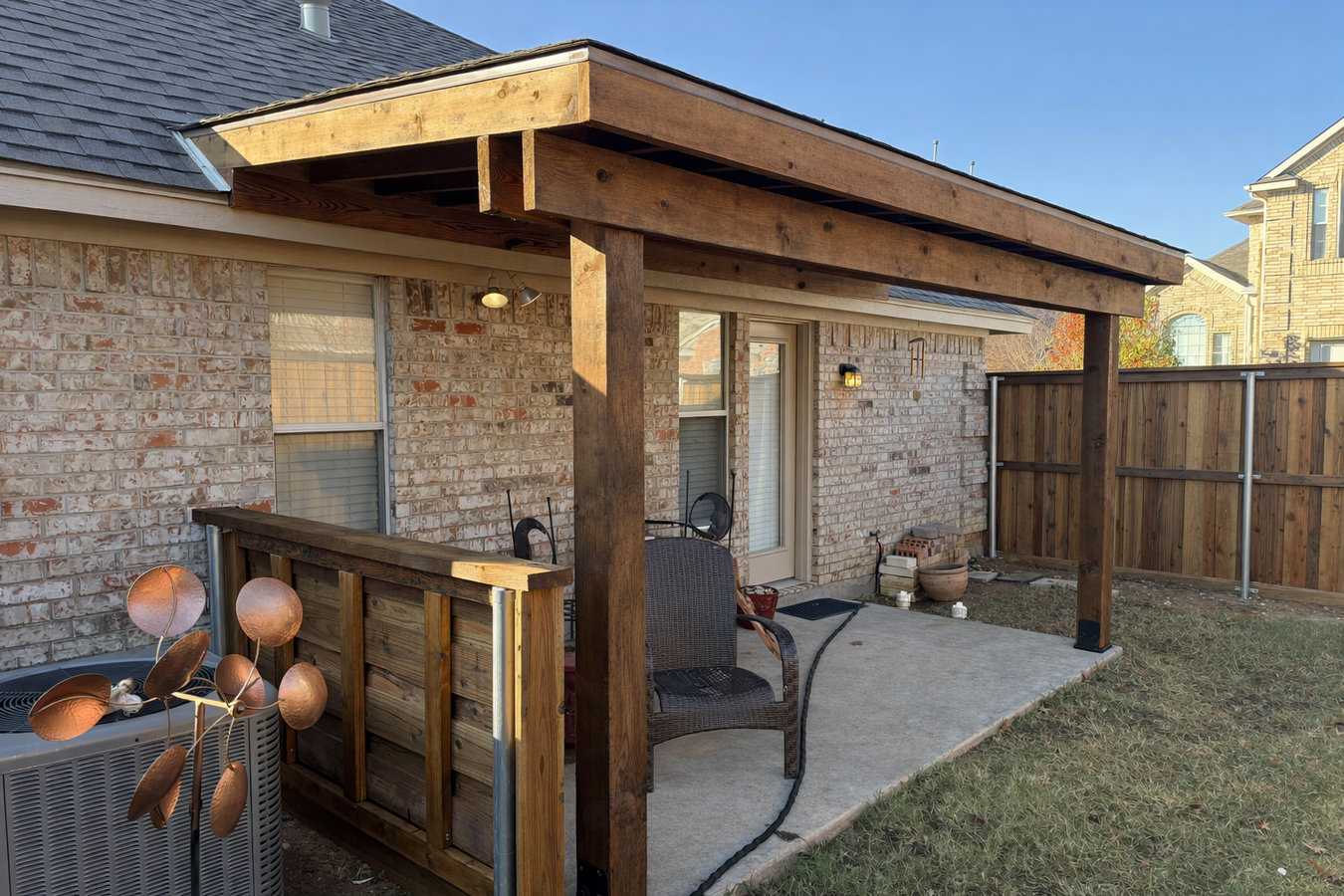 Patio cover installation