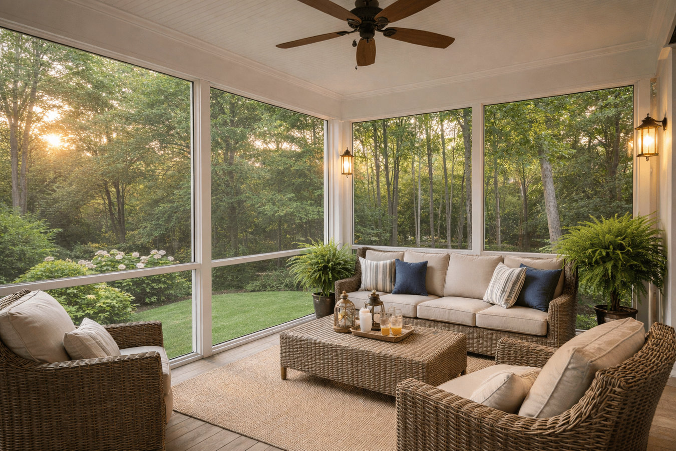 Screen room installation